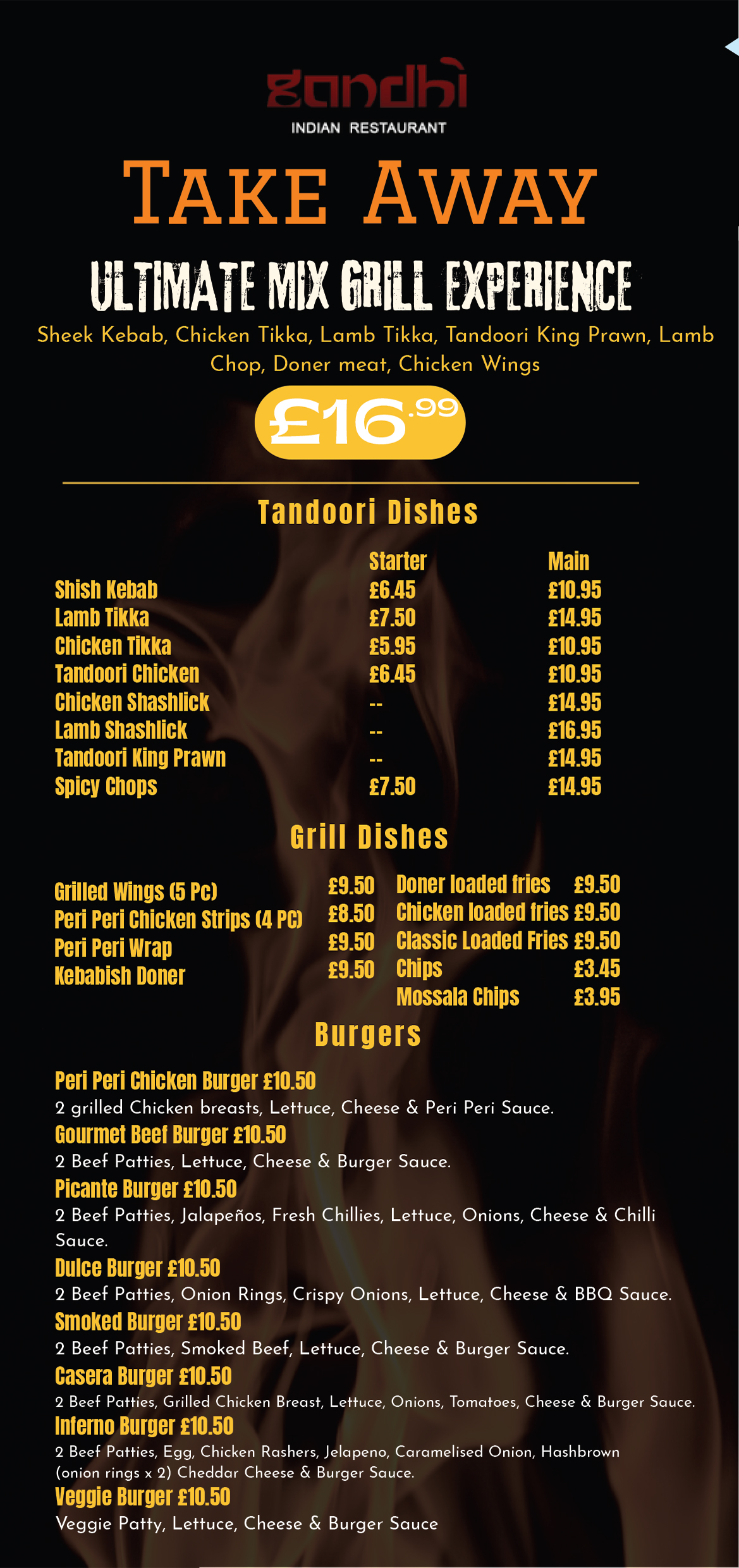 Takeaway Grill Menu